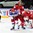 MINSK, BELARUS - MAY 20: Russia's Yevgeni Dadonov #63 and Roman Graborenko #92 of Belarus in front of Kevin Lalande #35 during preliminary round action at the 2014 IIHF Ice Hockey World Championship. (Photo by Andre Ringuette/HHOF-IIHF Images)

